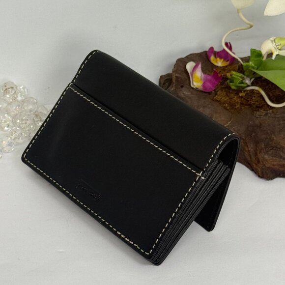 Coach Genuine Leather Essential Card Holder Case Wallet - Black - New - FS8889 - Picture 5 of 8